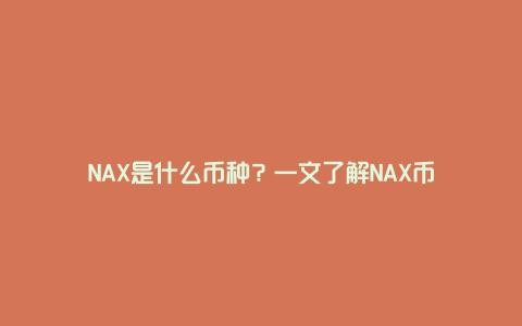 NAX是什么币种?一文了解NAX币