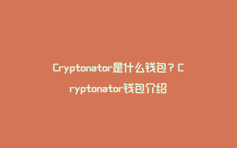 Cryptonator是什么钱包?Cryptonator钱包介绍