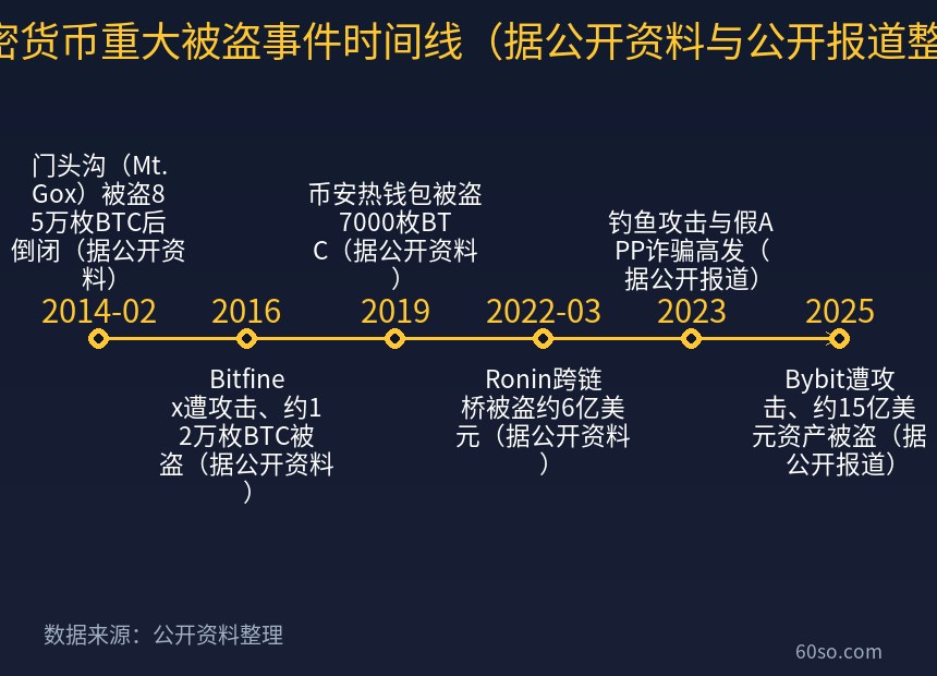 加密货币重大被盗事件时间线(据公开资料与公开报道整理)