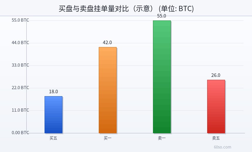 买盘与卖盘挂单量对比(示意)