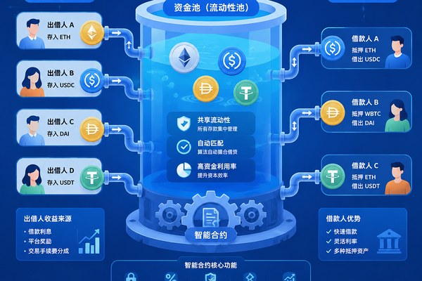 加密货币借贷逻辑:资金池与智能合约