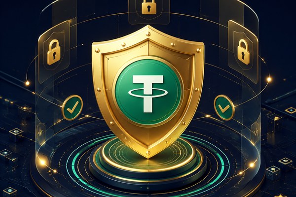 USDT交易平台安全盾牌概念