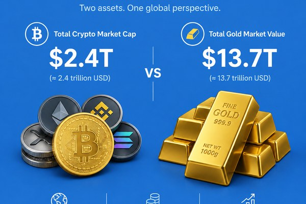 全球加密货币总市值是多少?加密货币总市值和黄金总市值对比