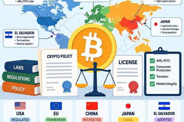 比特币合法化国家有哪些?哪些国家承认比特币为法币、最新排行一览