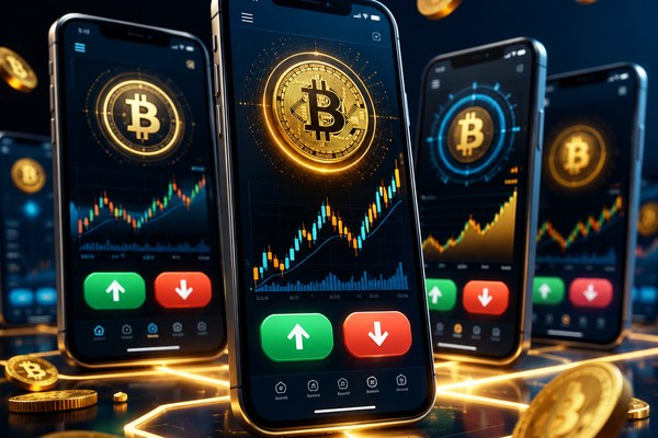 比特币买卖app选购概念图